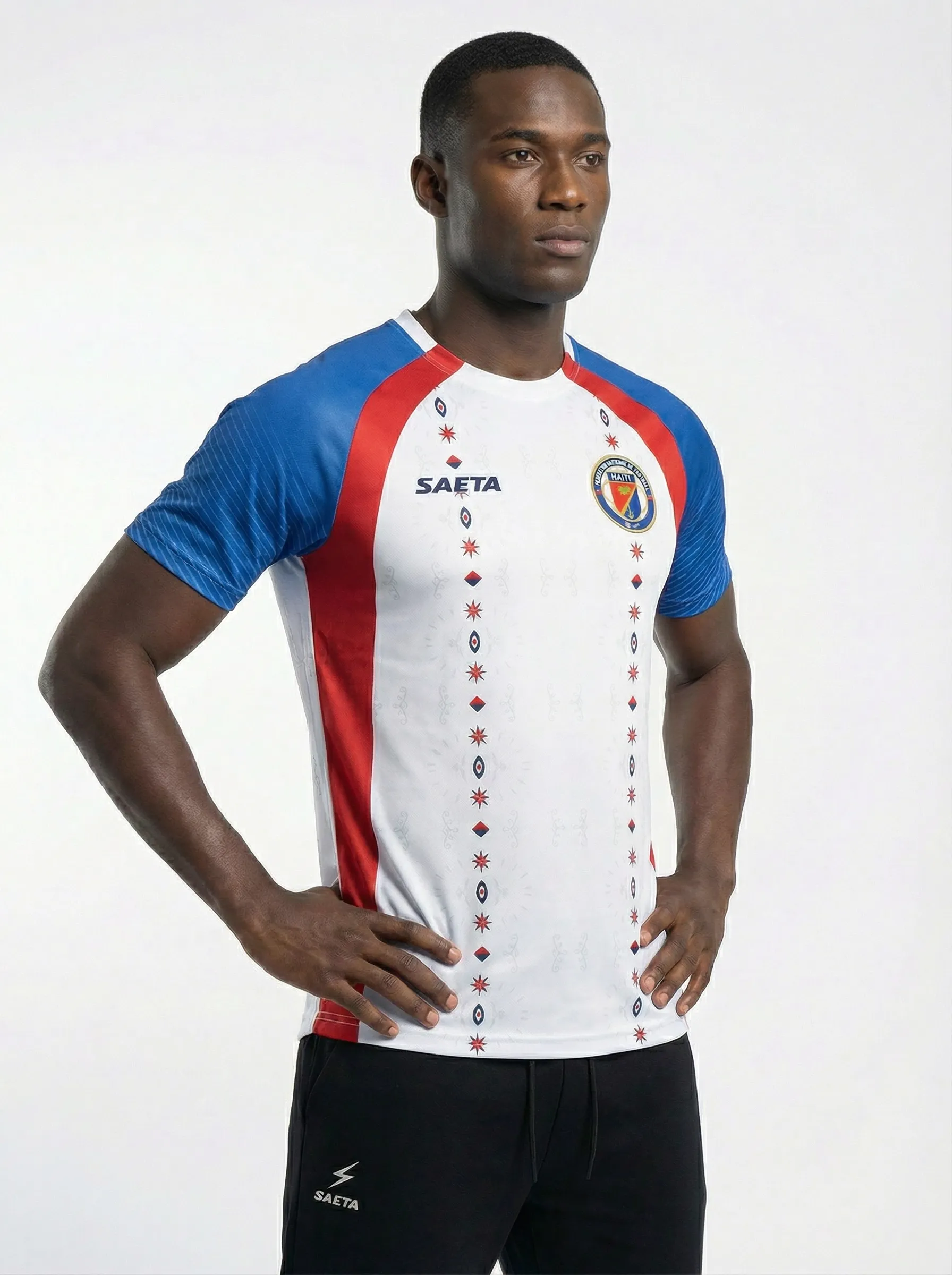 Haiti World Cup 2026 White Jersey - Model Angle View